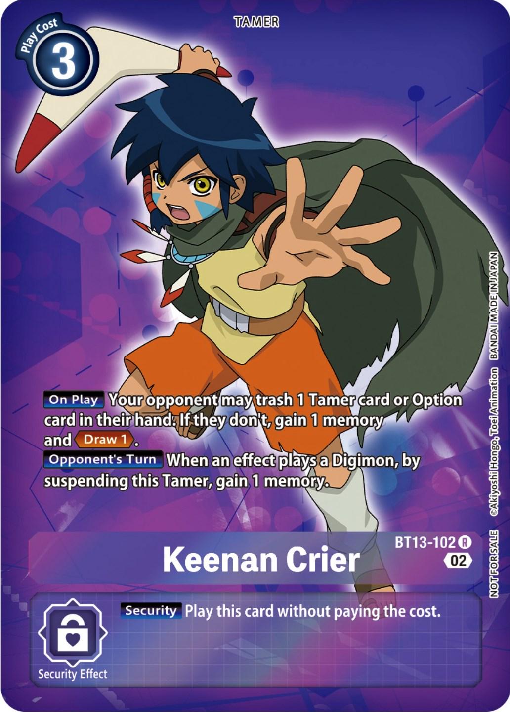 Keenan Crier [Box Topper Foil] #BT13-102