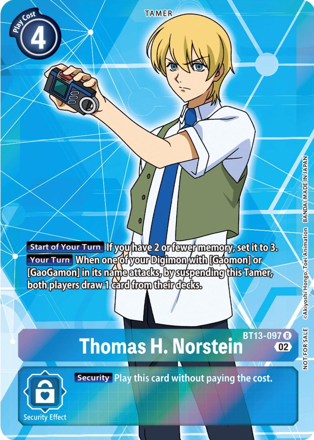 Thomas H. Norstein [Box Topper Foil] #BT13-097