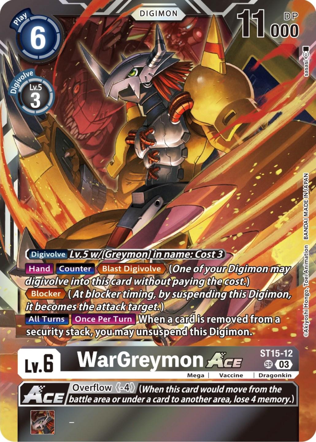 WarGreymon ACE [Box Topper Foil] #ST15-12