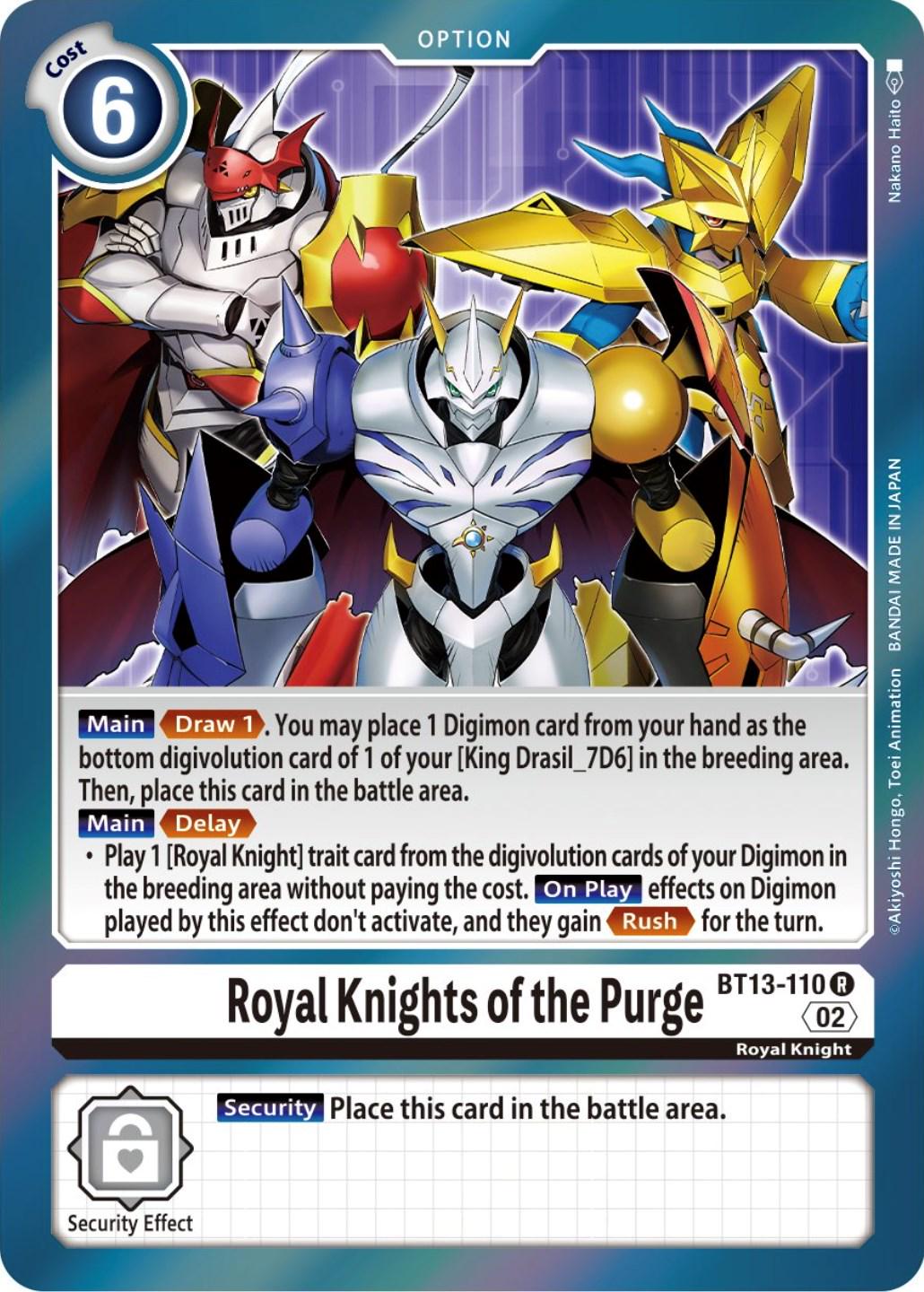Royal Knights of the Purge [Foil] #BT13-110