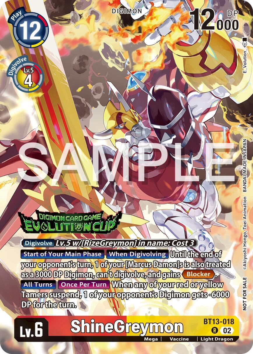 ShineGreymon [Evolution Cup Foil] #BT13-018