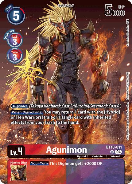 Agunimon [Rare Pull Foil] #BT18-011