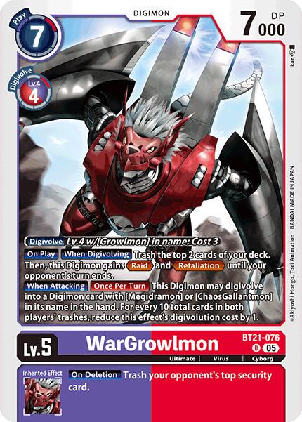 WarGrowlmon #BT21-076