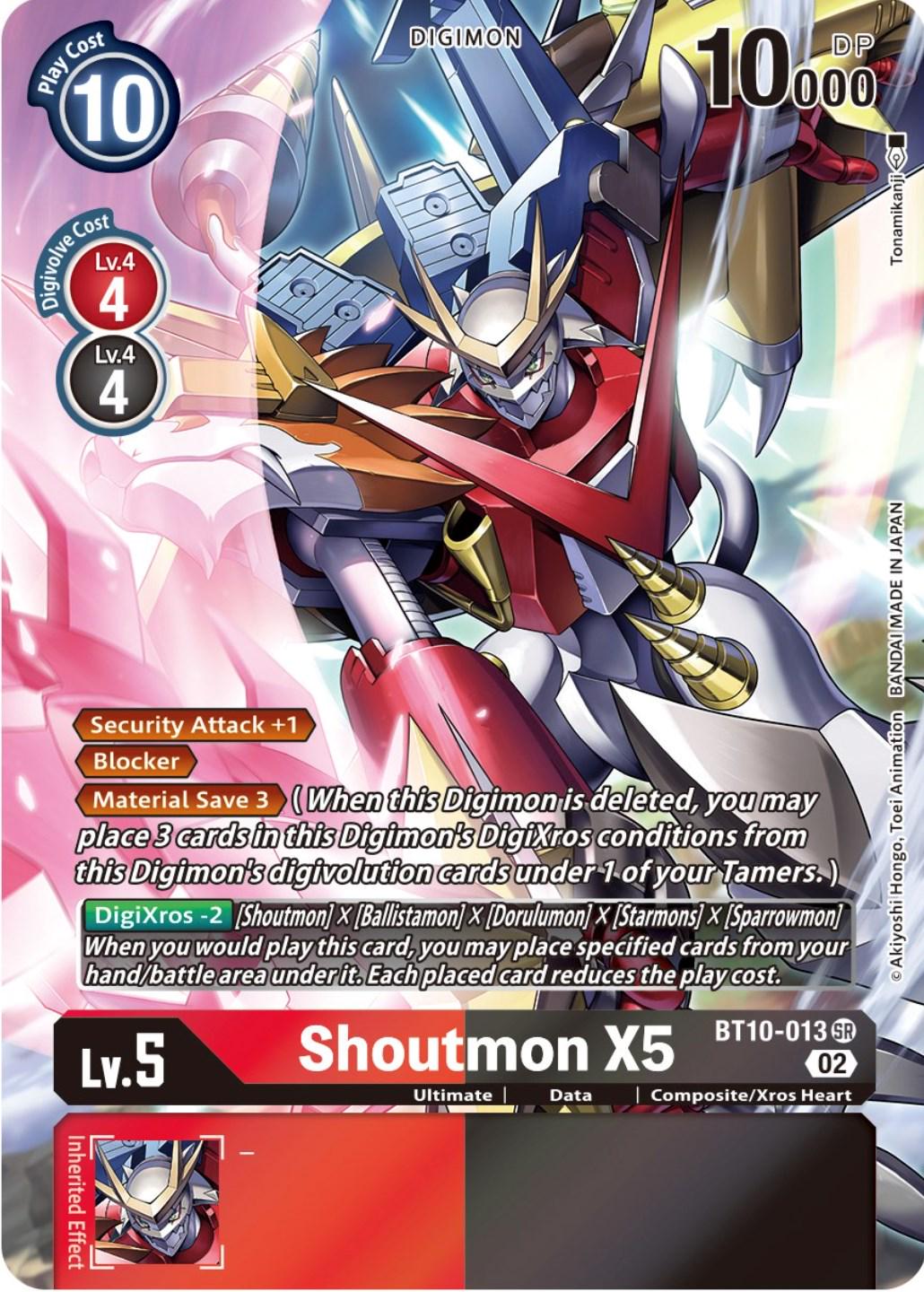 Shoutmon X5 [Alternate Art Foil] #BT10-013