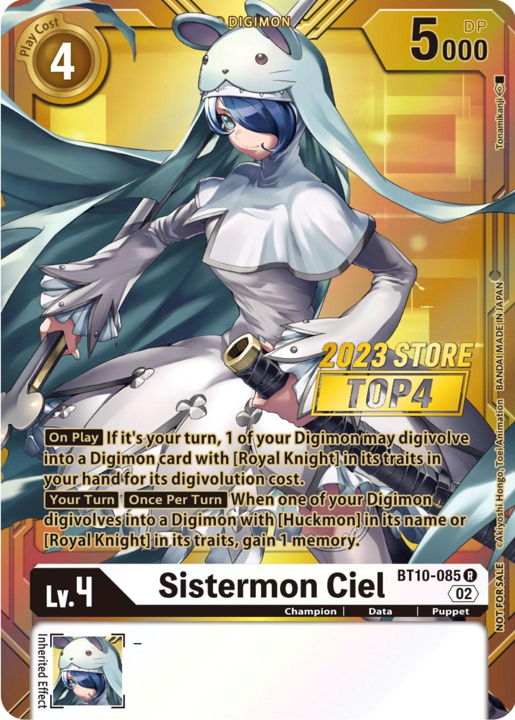 Sistermon Ciel [Store Top 4 Foil] #BT10-085