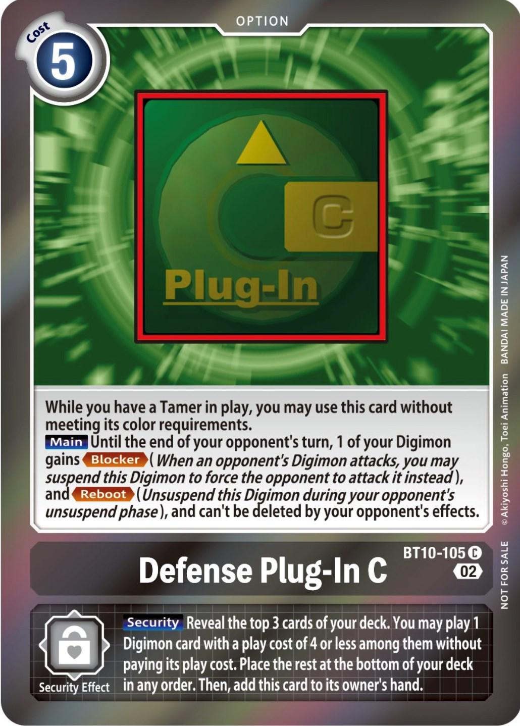 Defense Plug-In C [Event Pack Foil] #BT10-105