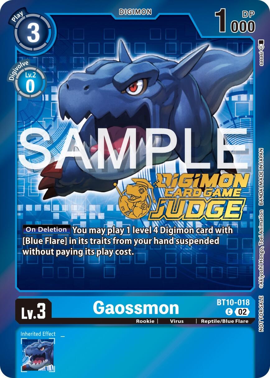 Gaossmon [Judge Pack Foil] #BT10-018