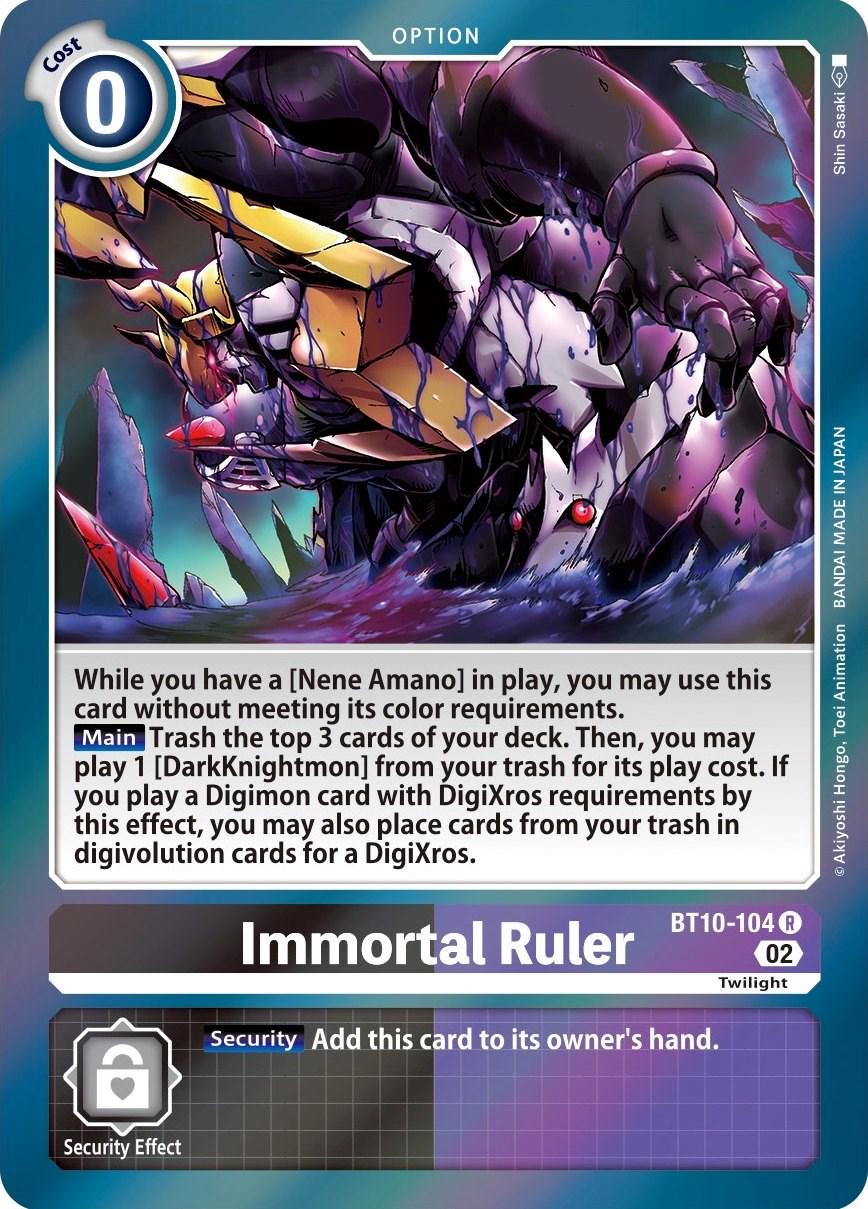 Immortal Ruler [Foil] #BT10-104