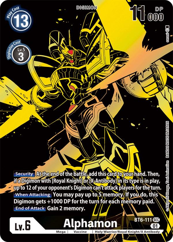 Alphamon [Xros Encounter Ghost Rare] #BT6-111
