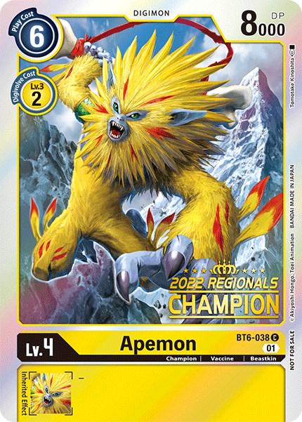Apemon [Regional Online Champion] #BT6-038