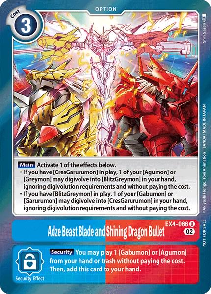 Adze Beast Blade and Shining Dragon Bullet [Alternate Art Foil] #EX4-066