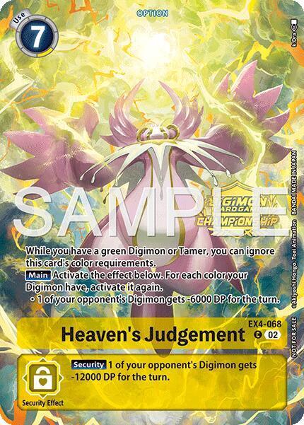Heaven's Judgement [Championship Tamers Pack Foil] #EX4-068