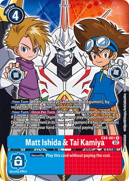 Matt Ishida & Tai Kamiya [Alternate Art Foil] #EX4-061