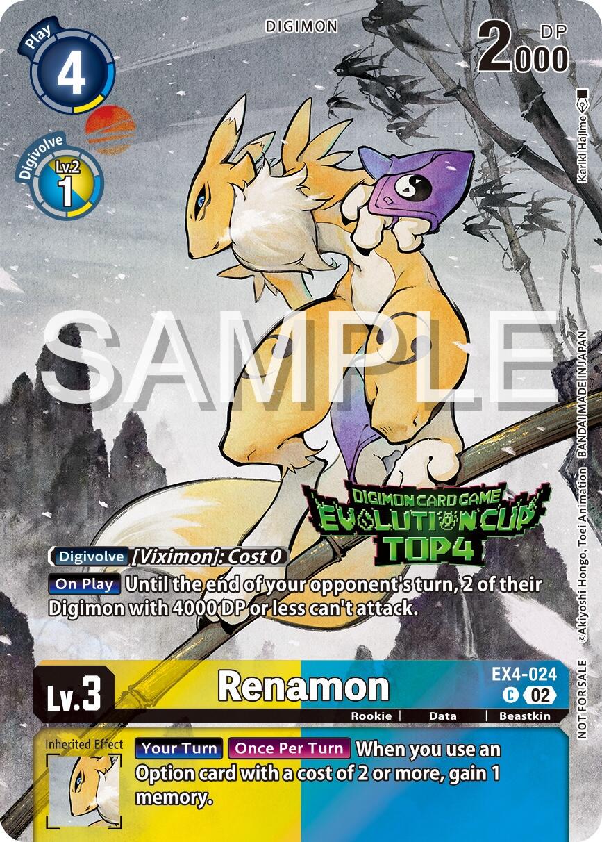 Renamon [Evolution Cup Top 4 Foil] #EX4-024