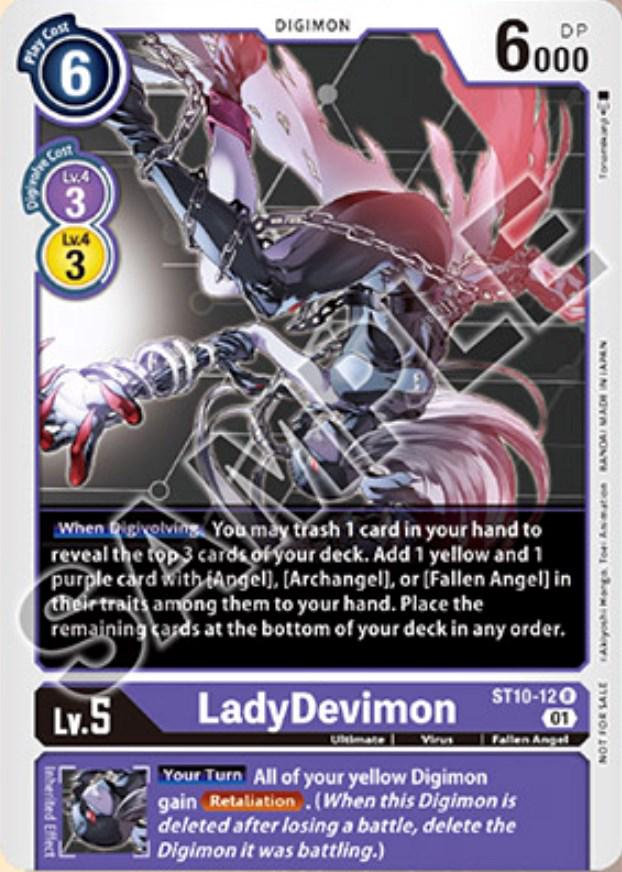 LadyDevimon [Tamer Goods Set Angewomon & LadyDevimon Foil] #ST10-12