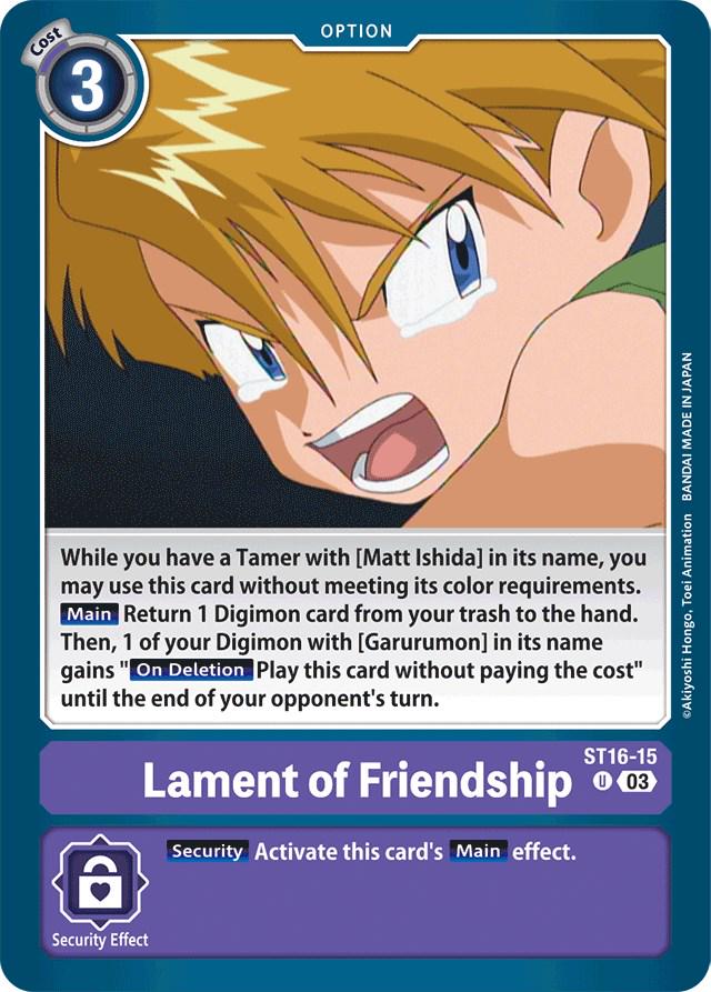 Lament of Friendship #ST16-15