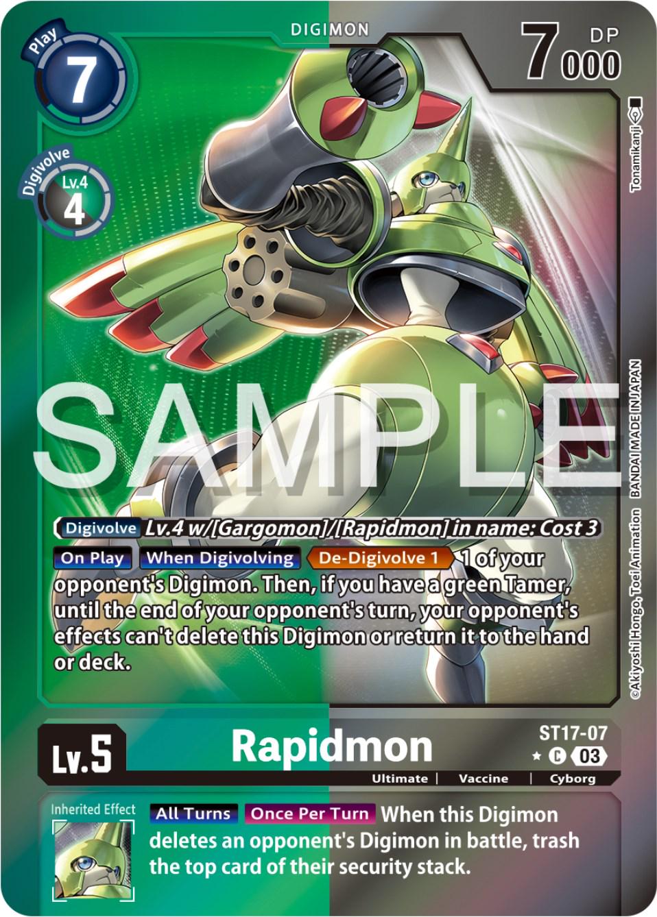 Rapidmon [Advanced Deck Set Double Typhoon Secret Pack Foil] #ST17-07