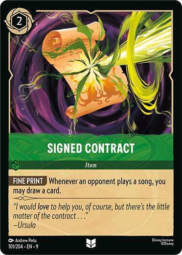 Signed Contract #101