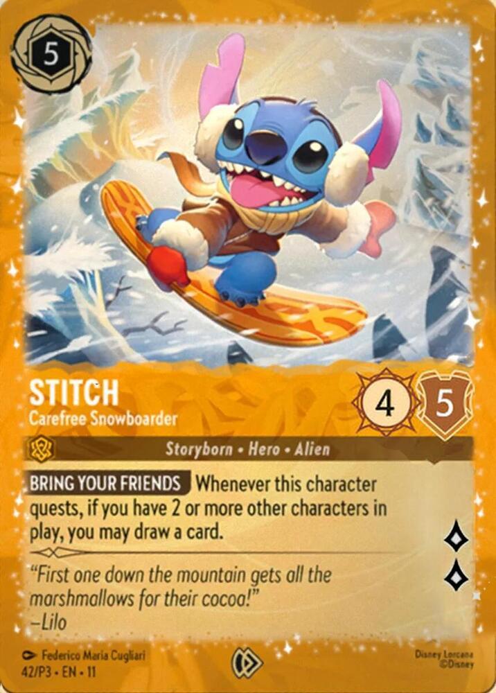 Stitch Carefree Snowboarder #42/P3