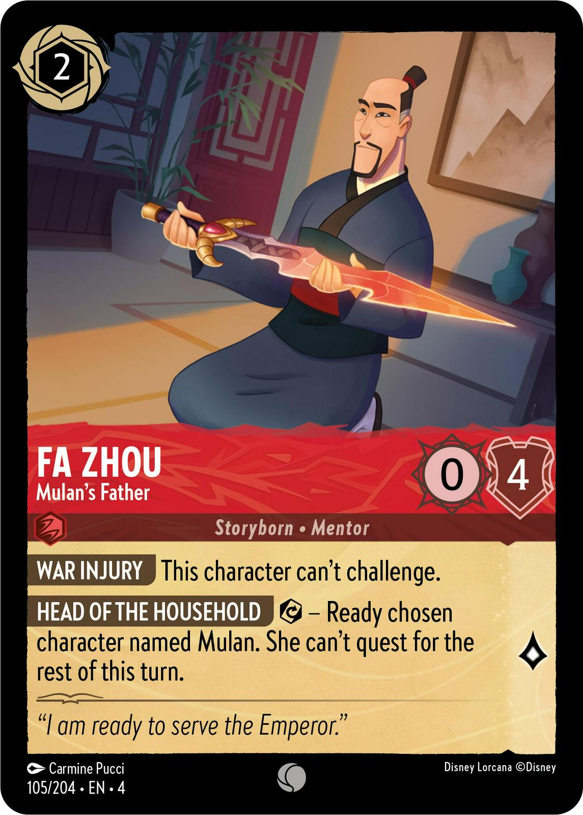 Fa Zhou - Mulan's Father [Foil] #105