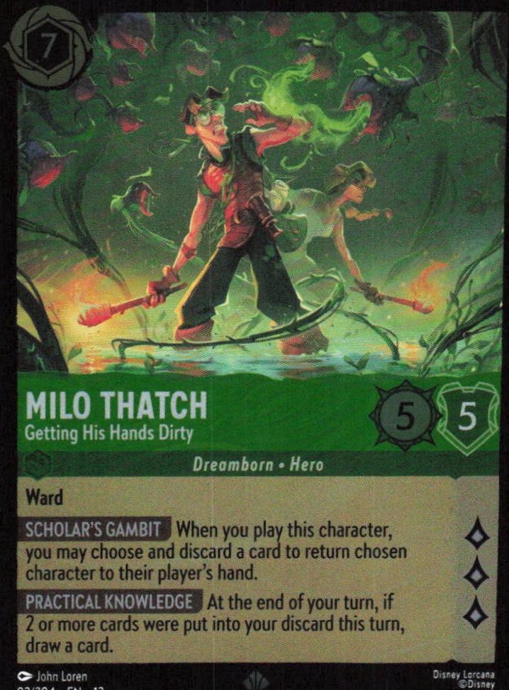 Milo Thatch - Getting His Hands Dirty [Foil] #82