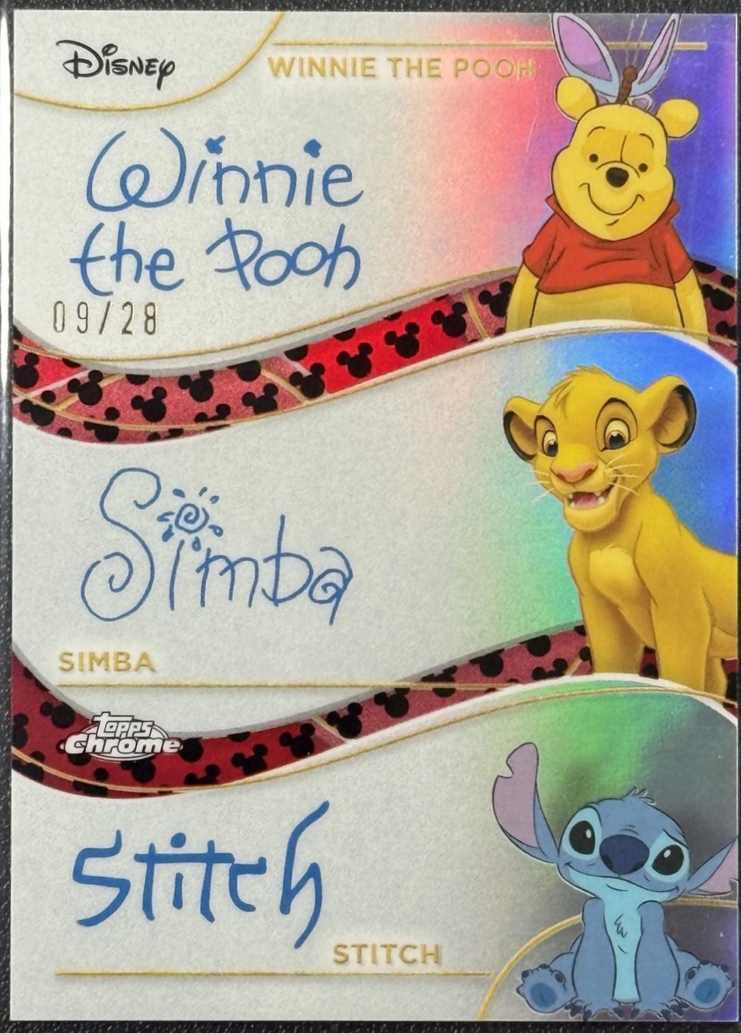 Winnie the Pooh / Simba / Stitch [Black Sapphire] #TR-5