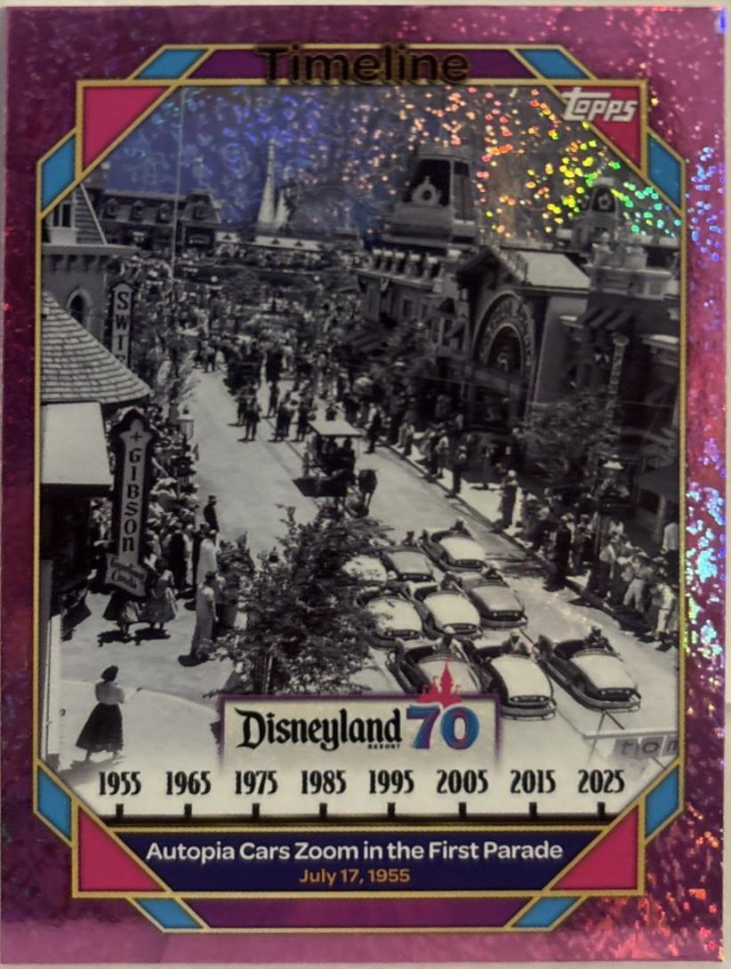 Autopia Cars Zoom in the First Parade [Pink Shimmer Foil] #85