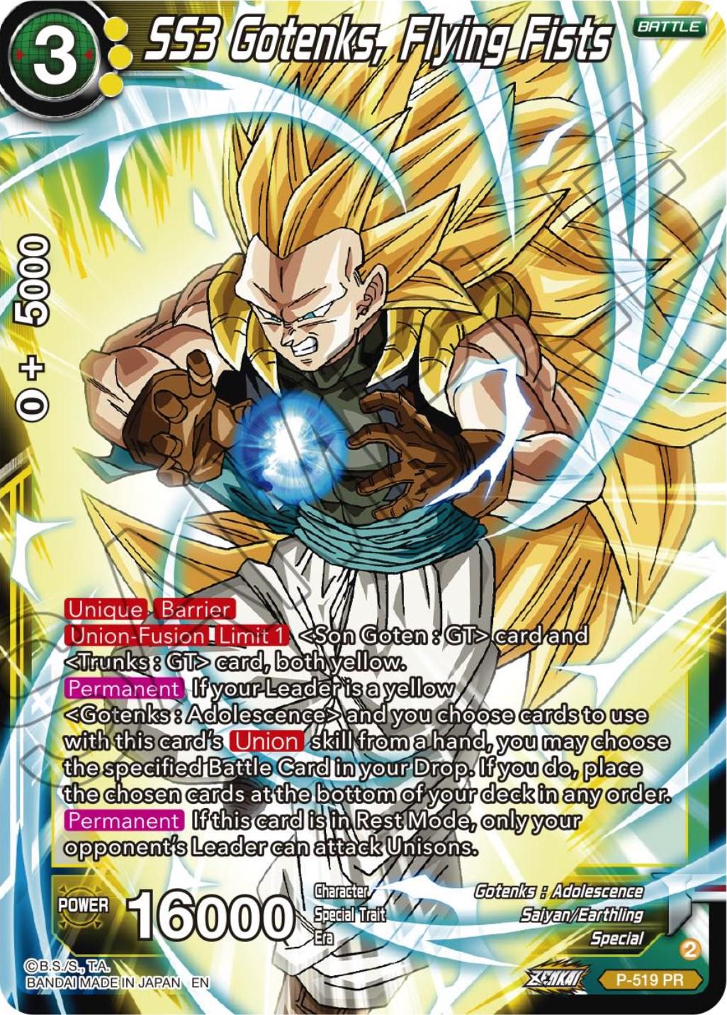 SS3 Gotenks, Flying Fists P-519