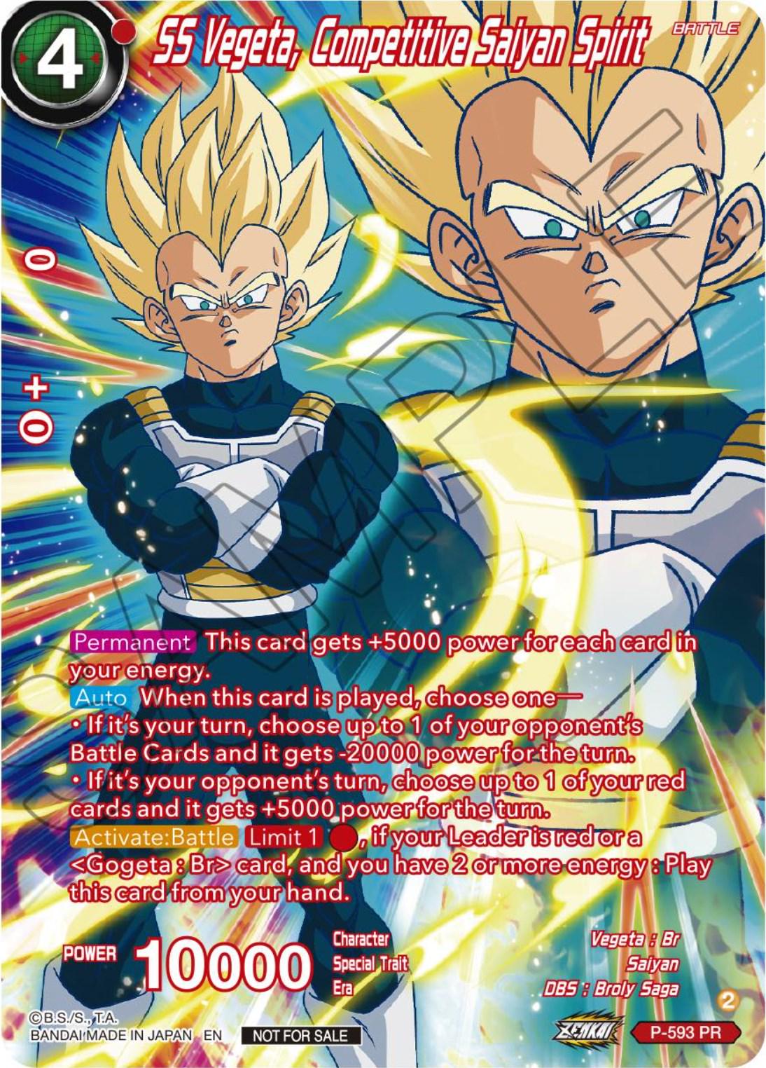 SS Vegeta, Competitive Saiyan Spirit [Alternate Art] P-593