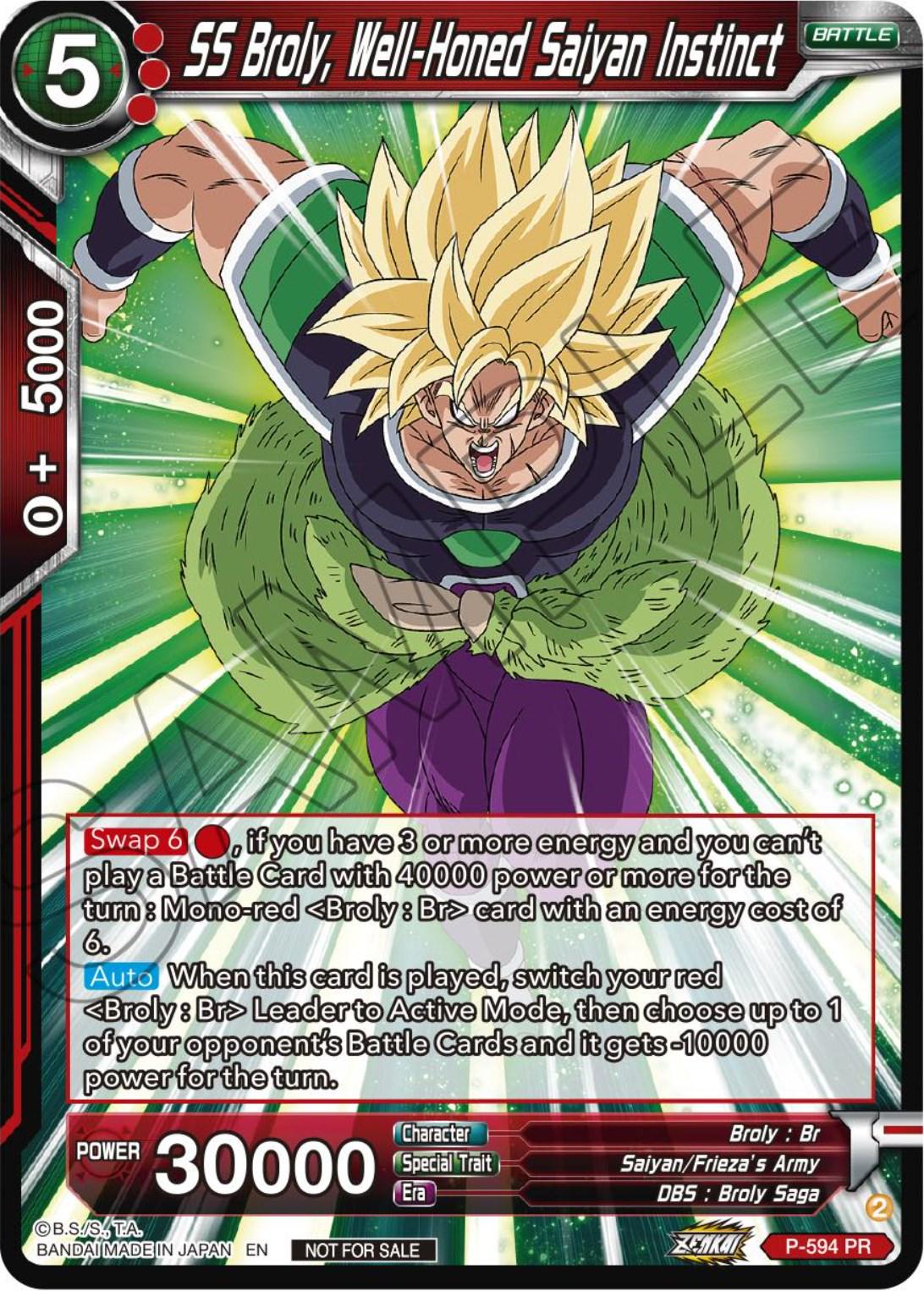 SS Broly, Well-Honed Saiyan Instinct P-594