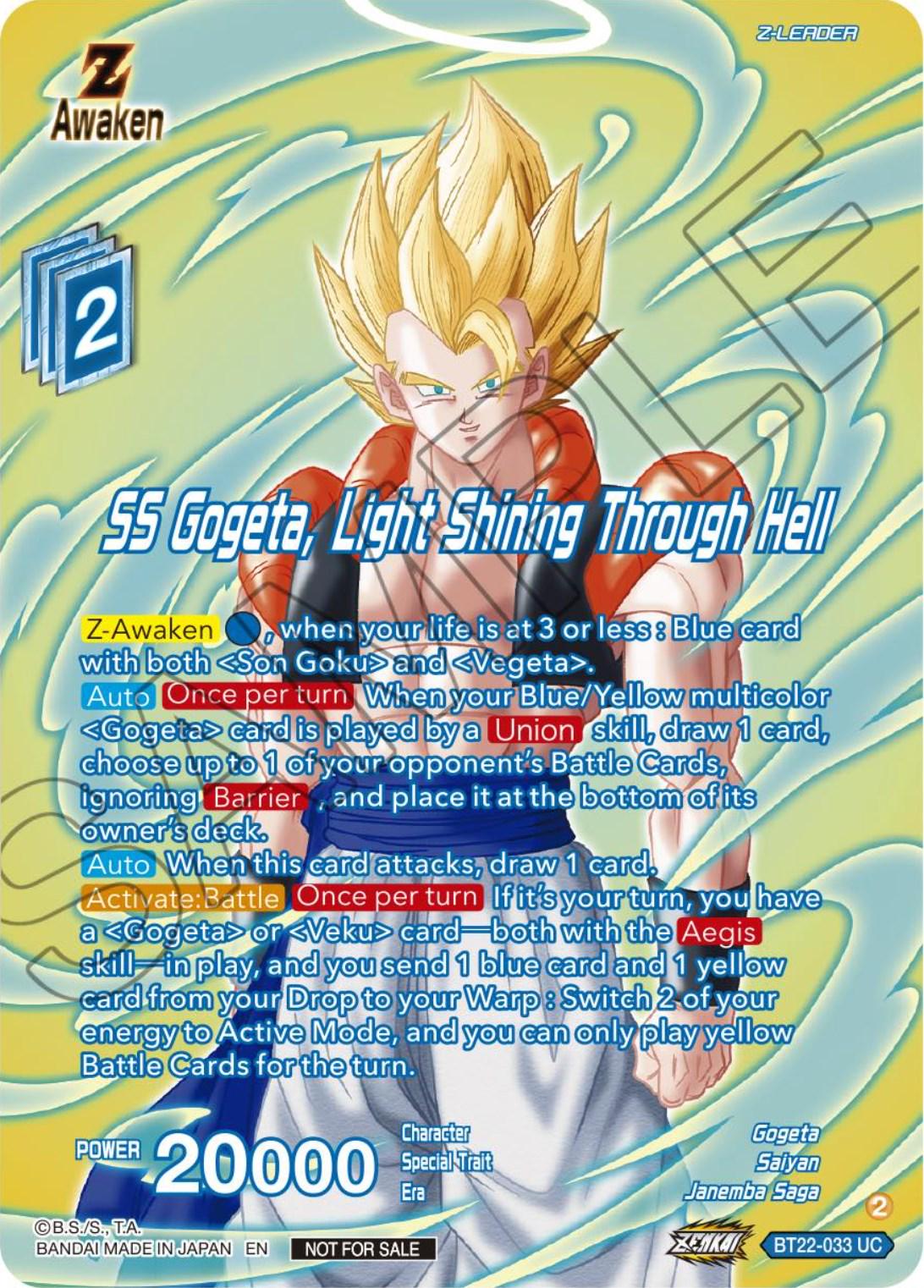 SS Gogeta, Light Shining Through Hell [Alternate Art] BT22-033