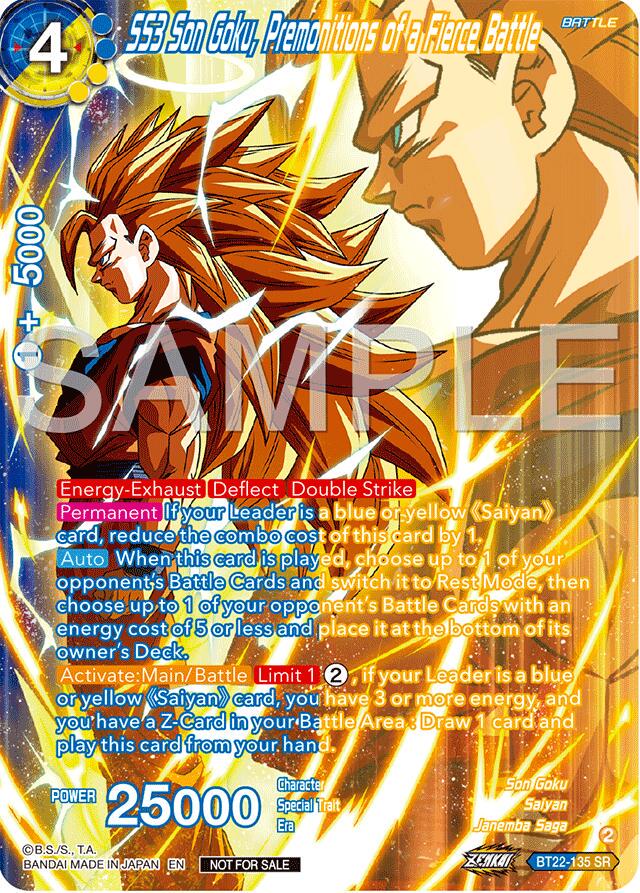 SS3 Son Goku, Premonitions of a Fierce Battle [Alternate Art] BT22-135