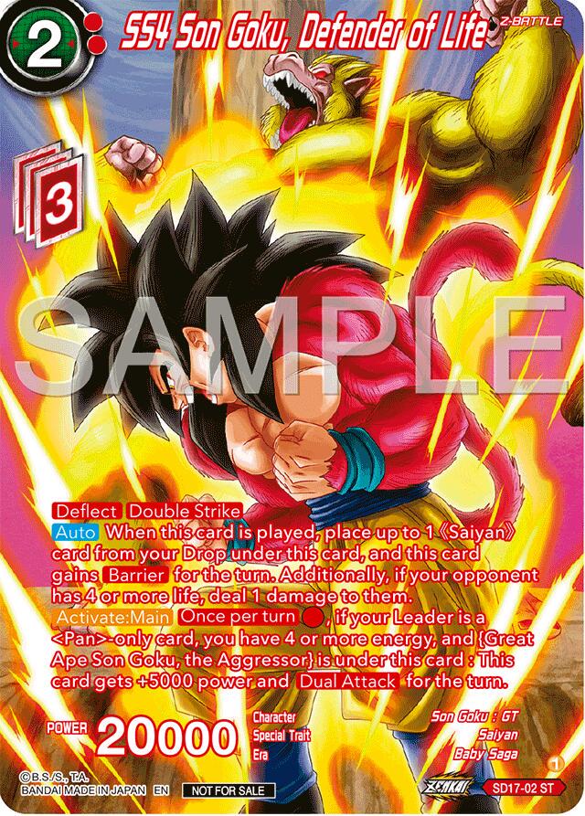 SS4 Son Goku, Defender of Life [Alternate Art] SD17-02