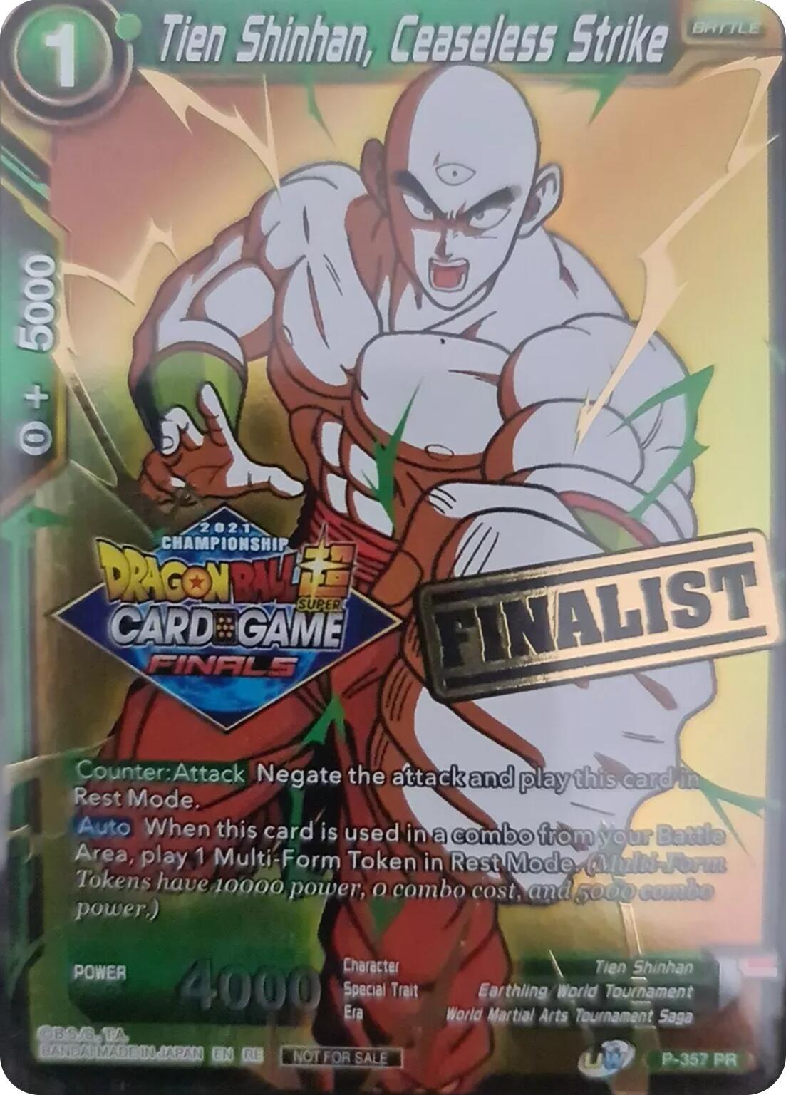 Tien Shinhan, Ceaseless Strike [Foil] P-357