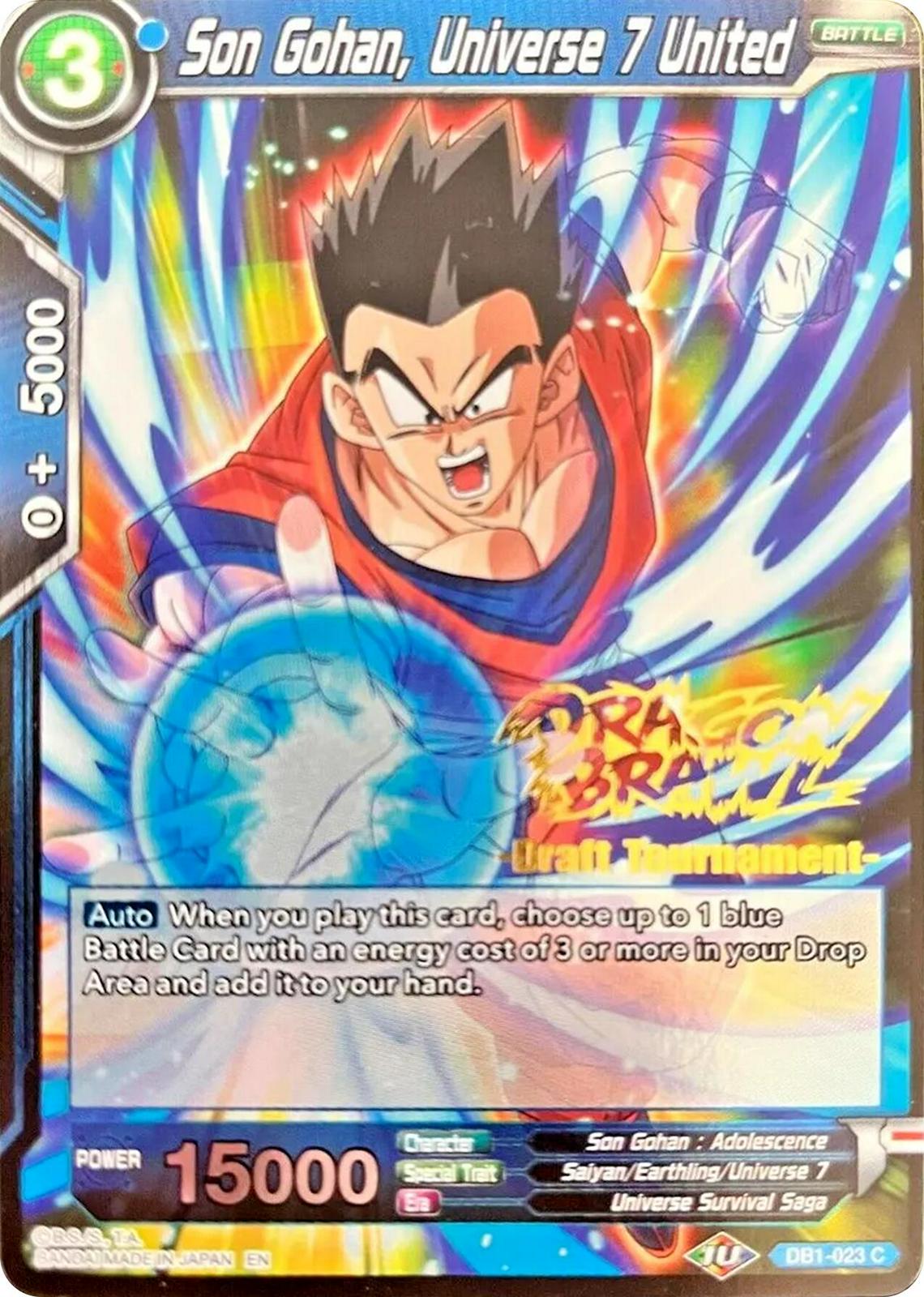 Son Gohan, Universe 7 United [Gold Stamped Foil] DB1-023