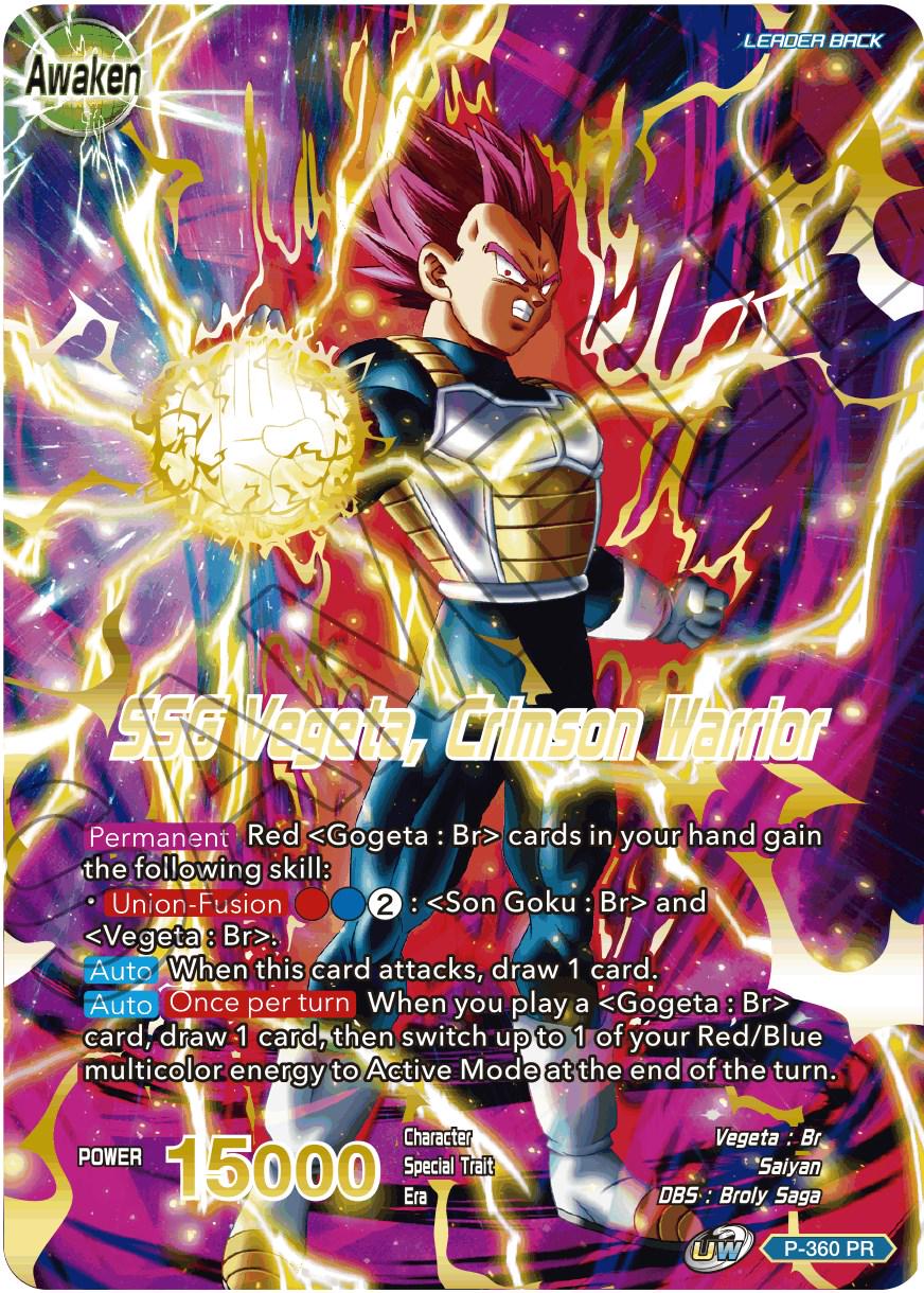 Vegeta // SSG Vegeta, Crimson Warrior [Gold Stamped Foil] P-360 PR
