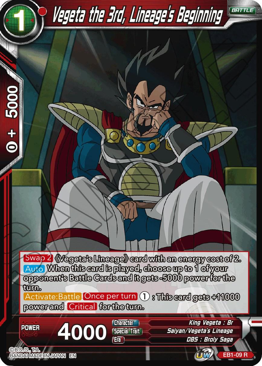 Vegeta the 3rd, Lineage's Beginning EB1-09