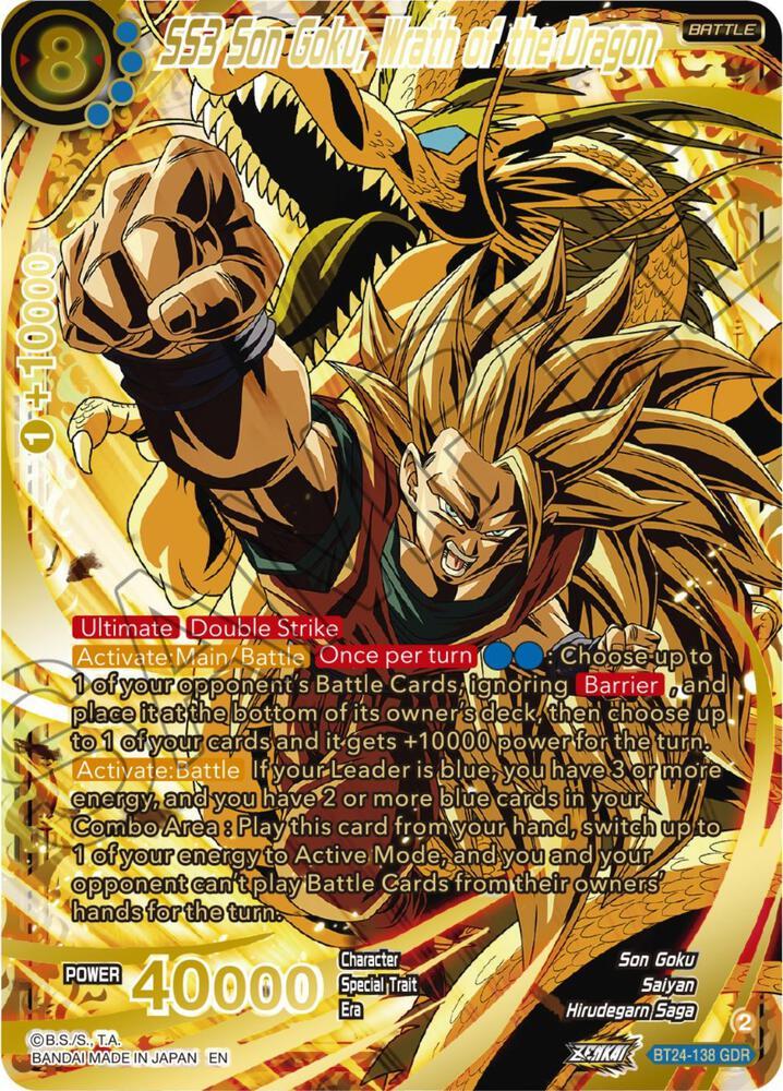 SS3 Son Goku, Wrath Of The Dragon [GDR Foil] BT24-138
