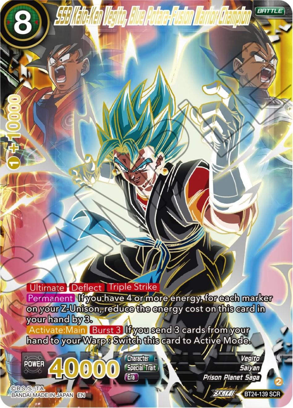 SSB Kaio-Ken Vegito, Blue Potara-Fusion Warrior Champion [Gold Foil] BT24-139
