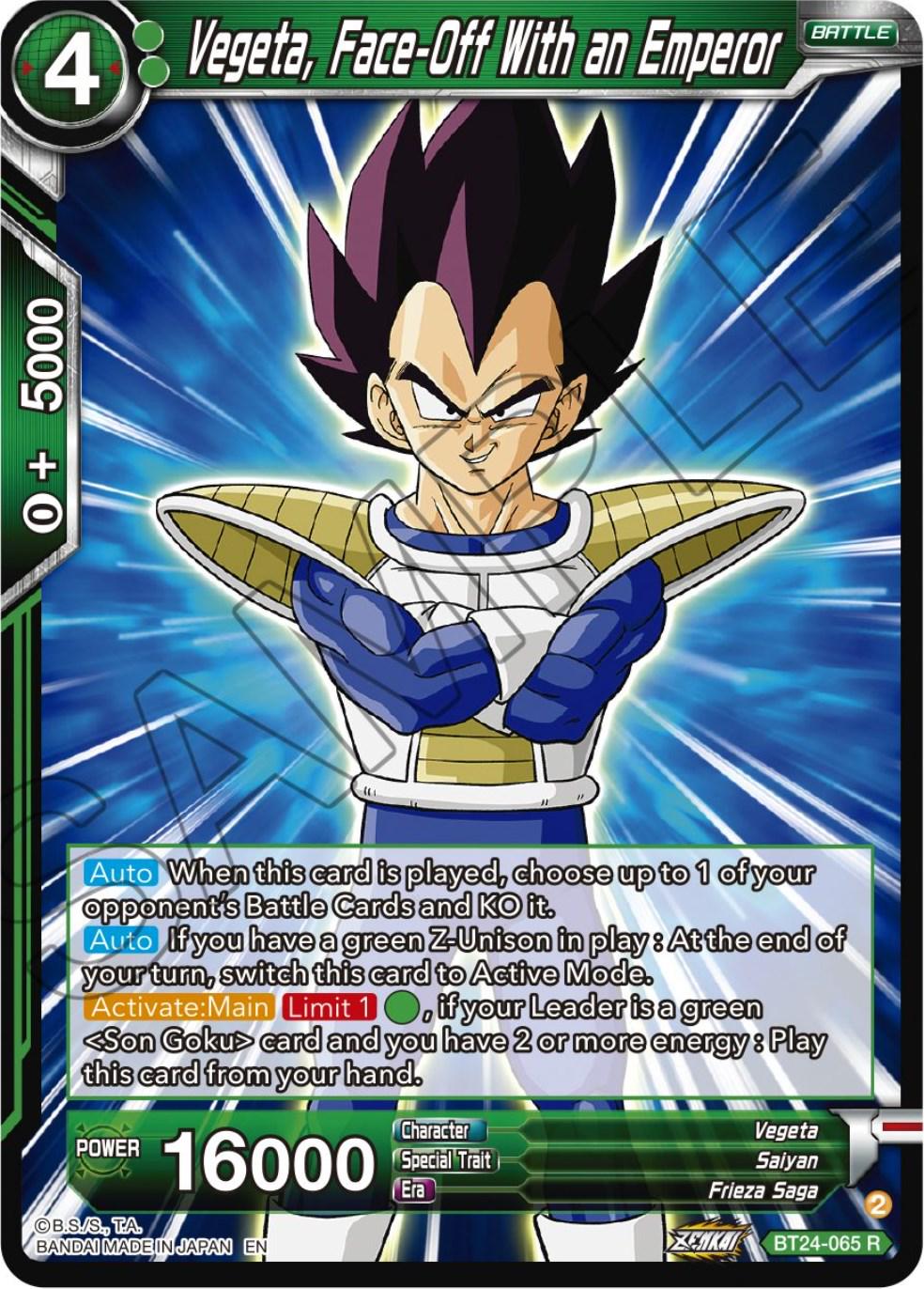 Vegeta, Face-Off With an Emperor BT24-065