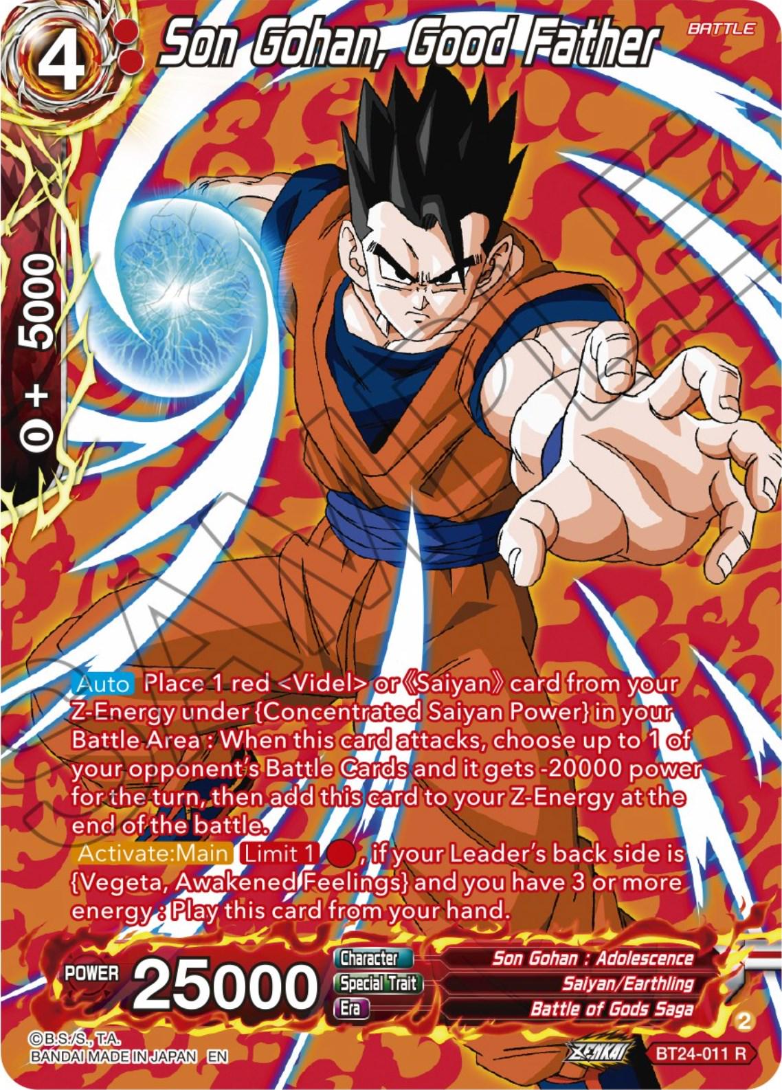 Son Gohan, Good Father [Silver Foil] BT24-011