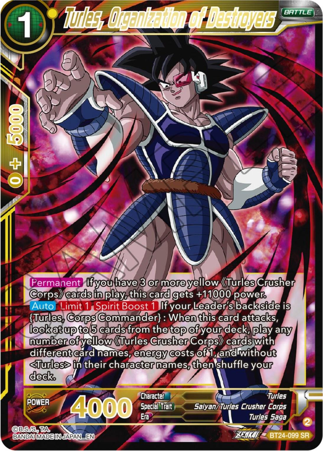 Turles, Organization of Destroyers BT24-099