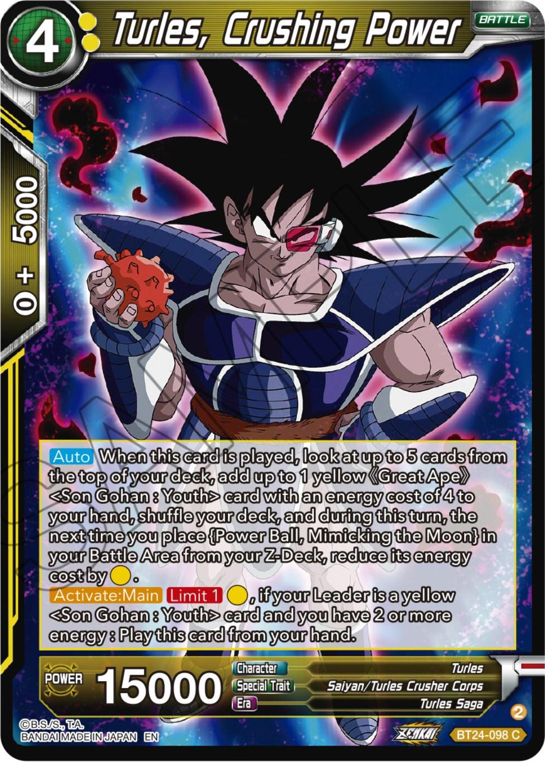 Turles, Crushing Power BT24-098