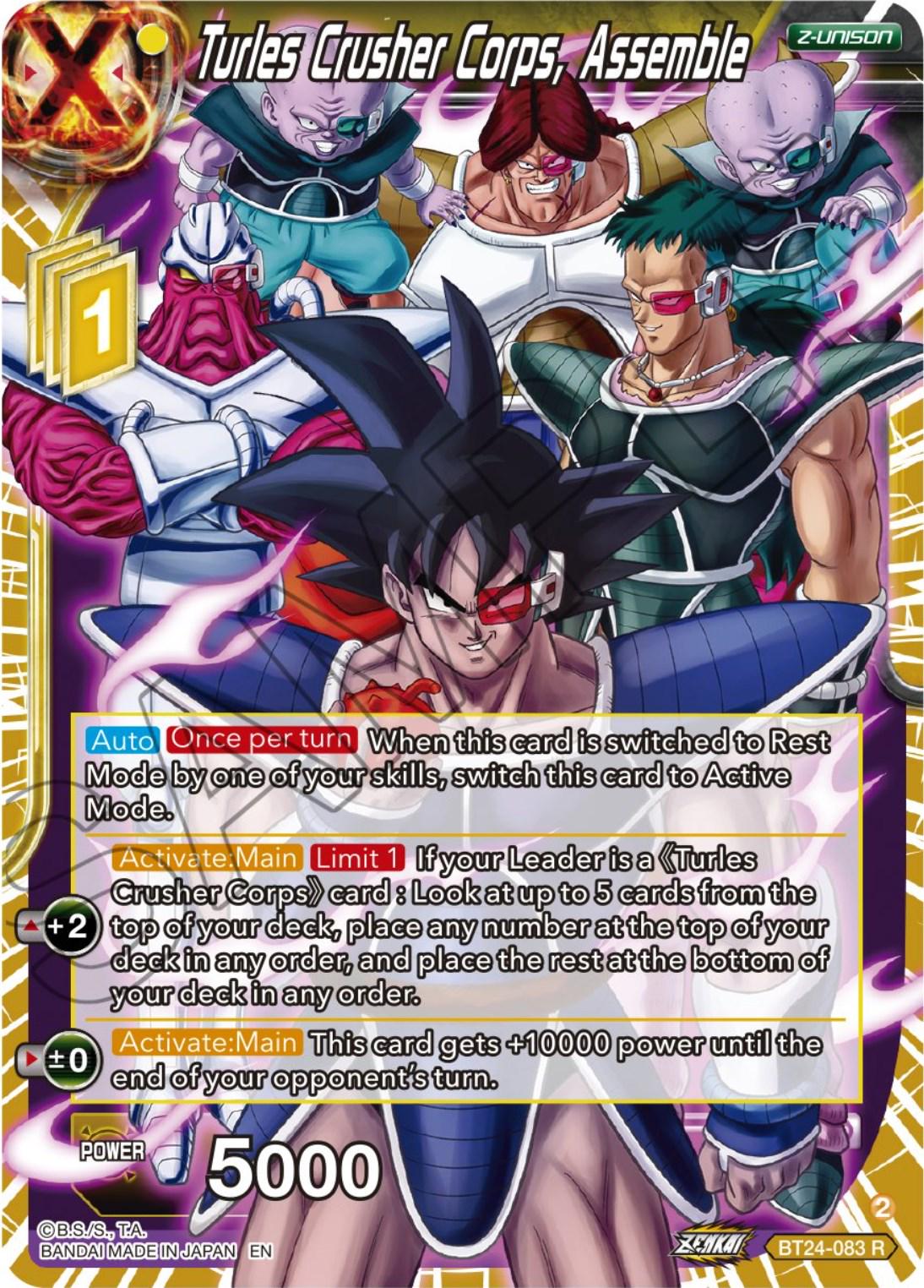 Turles Crusher Corps, Assemble BT24-083