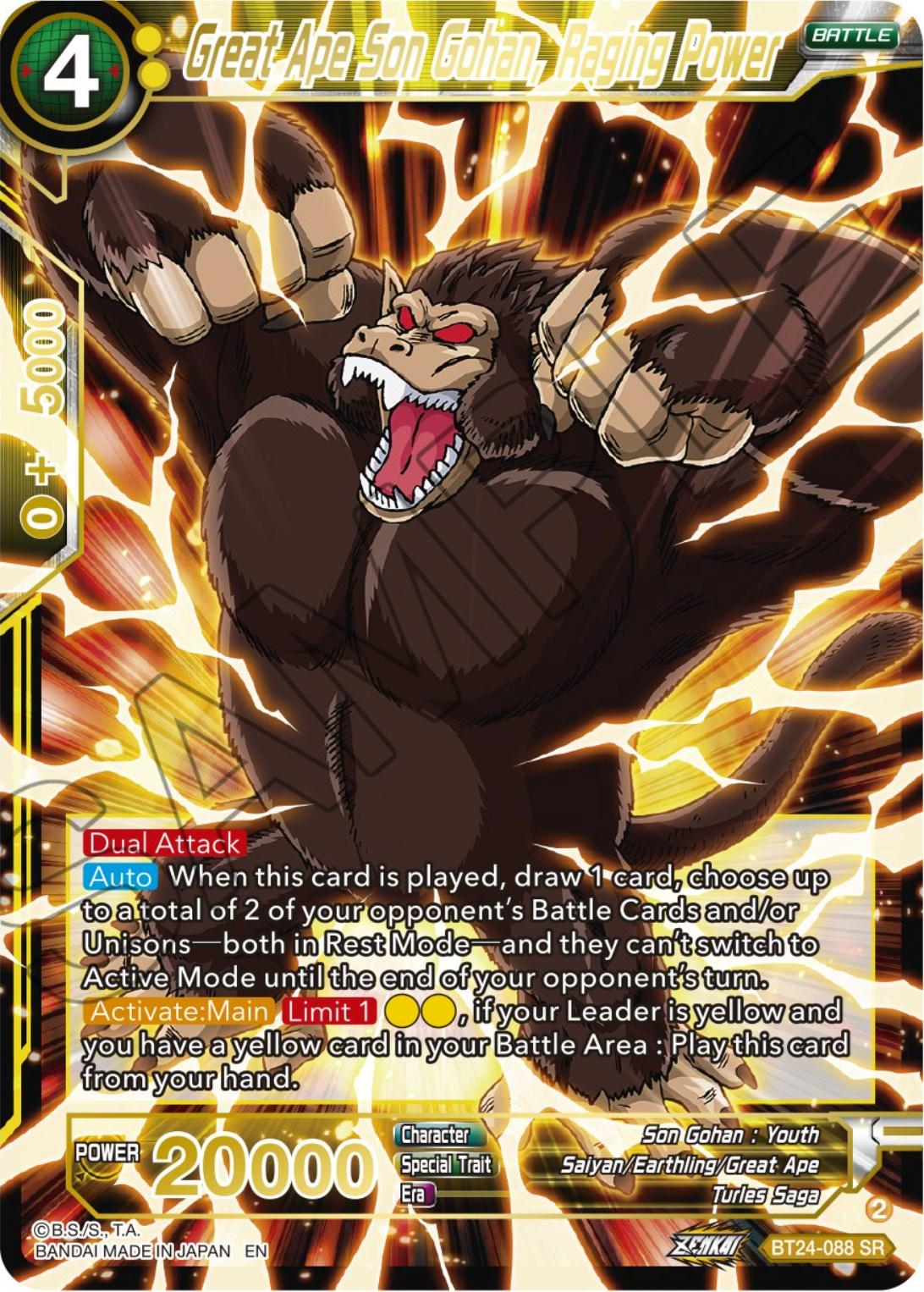 Great Ape Son Gohan, Raging Power BT24-088