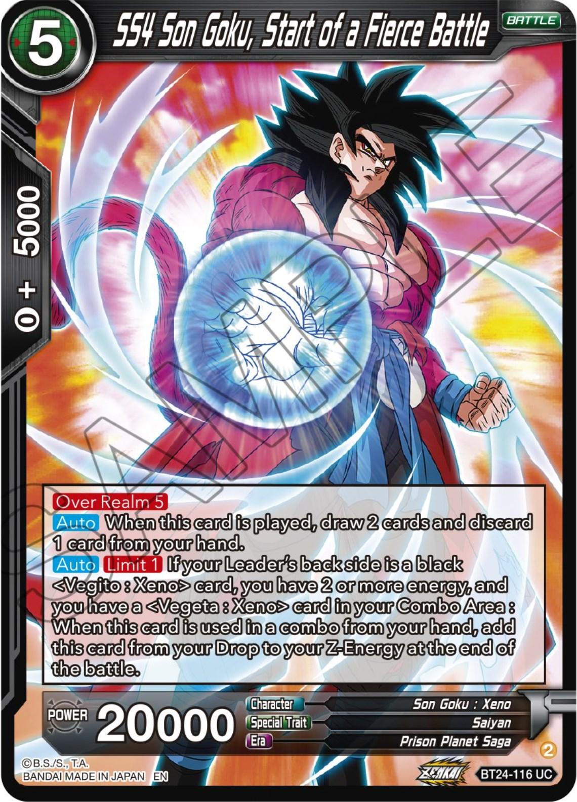 SS4 Son Goku, Start of a Fierce Battle BT24-116