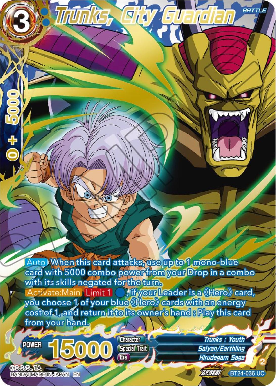 Trunks, City Guardian [Gold Foil] BT24-036