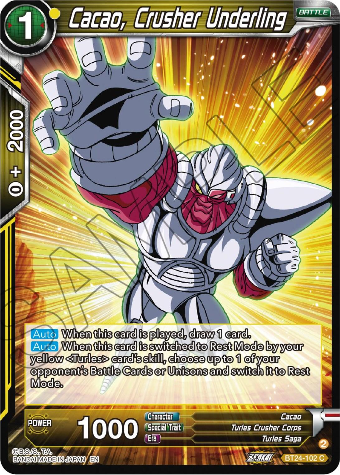 Cacao, Crusher Underling BT24-102