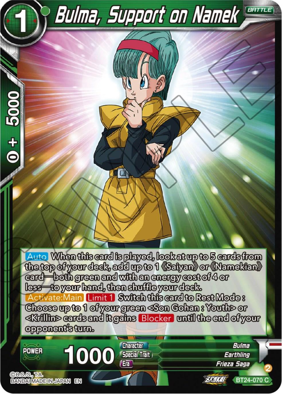 Bulma, Support on Namek BT24-070