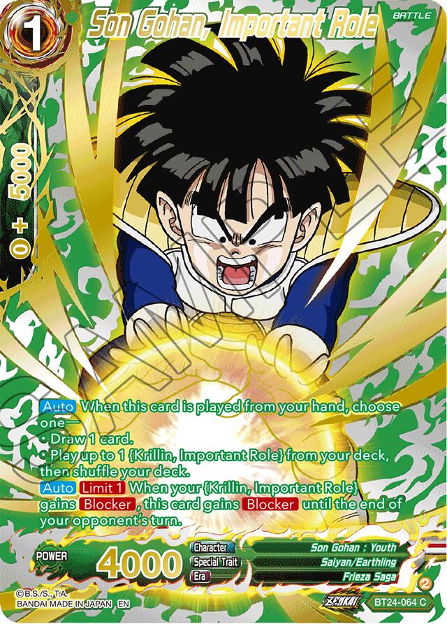 Son Gohan, Important Role [Gold Foil] BT24-064